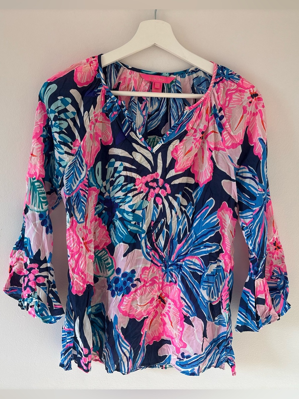 Lilly Pulitzer Willa Flounce Sleeve Top XXS